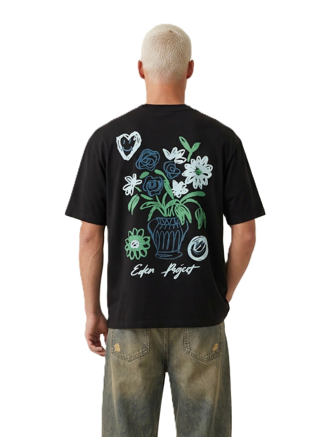 TSHIRT SMILEY NOIR