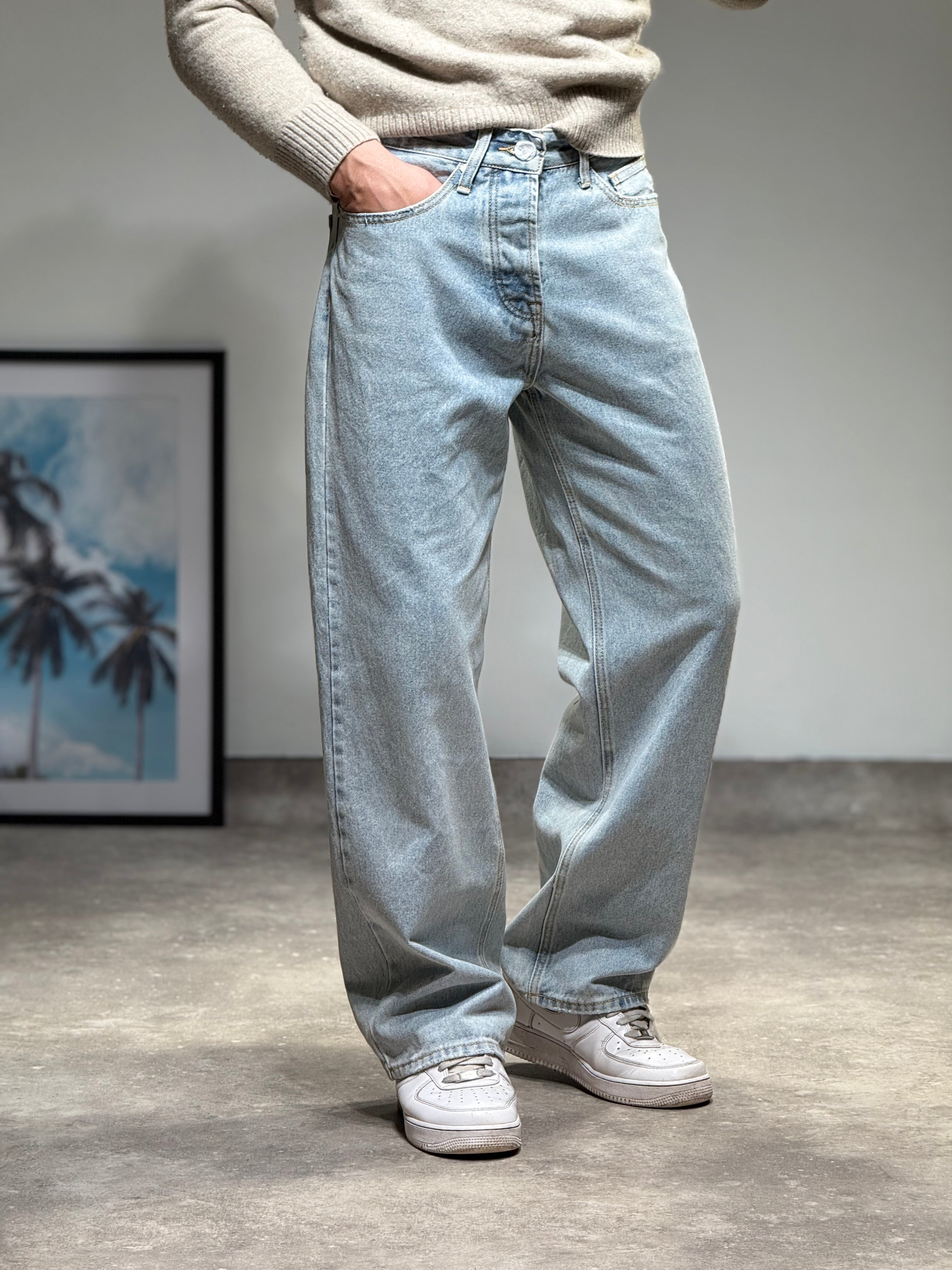 JEANS BAGGY BLEU