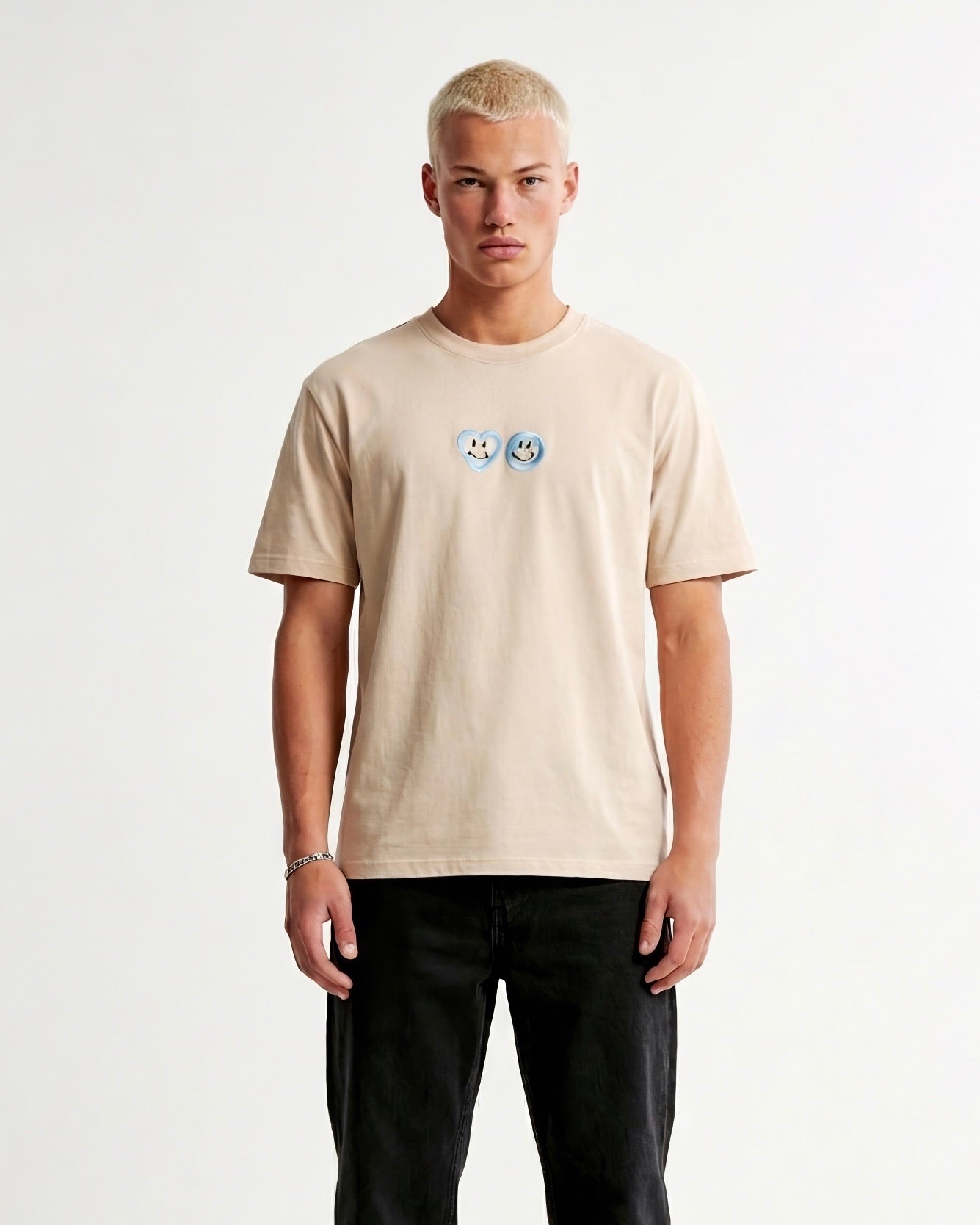 TSHIRT SMILEY BEIGE