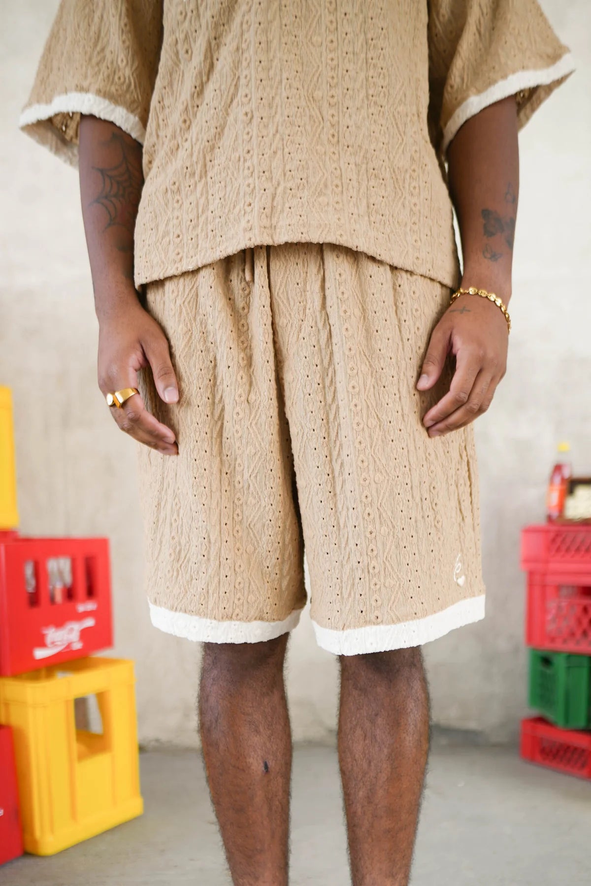 SHORT TABAC BEIGE
