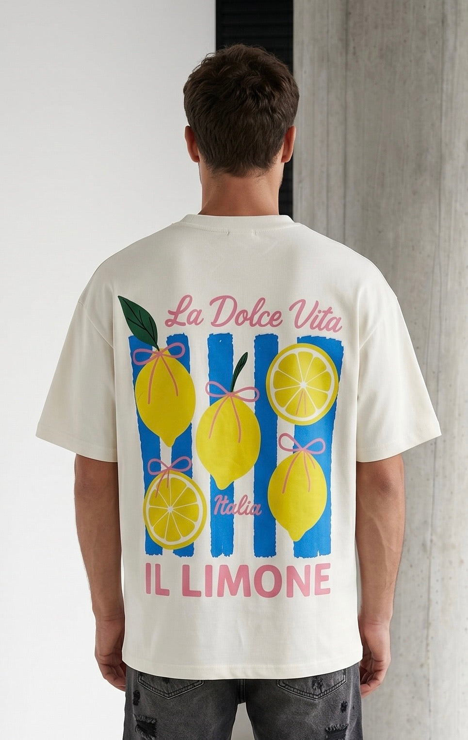 T-SHIRT LIMON BLANC