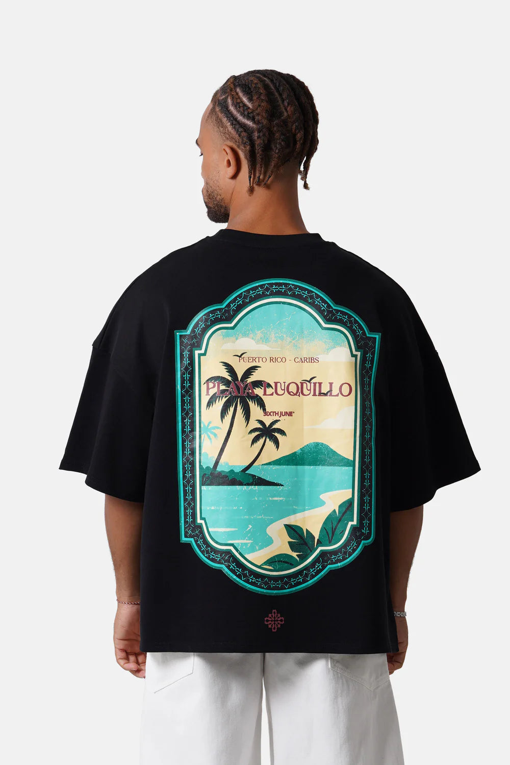 T-SHIRT PLAYA LUQUILLO NOIR