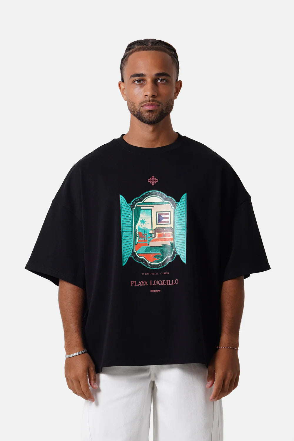 T-SHIRT PLAYA LUQUILLO NOIR