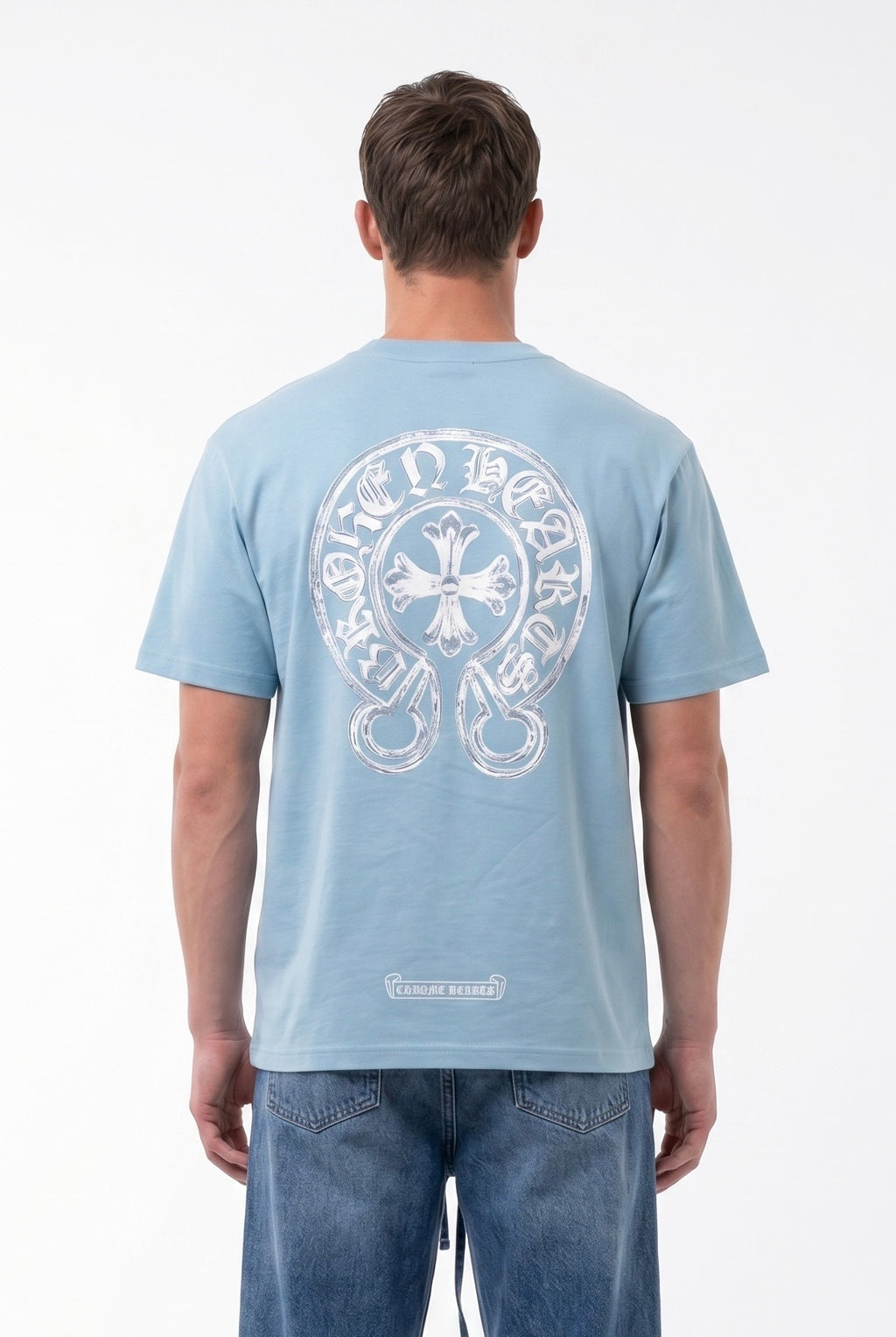 T-SHIRT BROKEN HEART BLEU