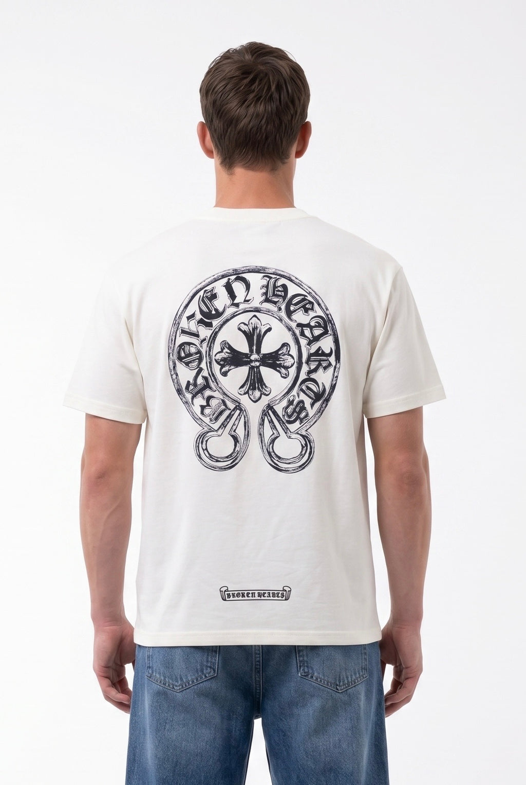 T-SHIRT BROKEN HEART BLANC