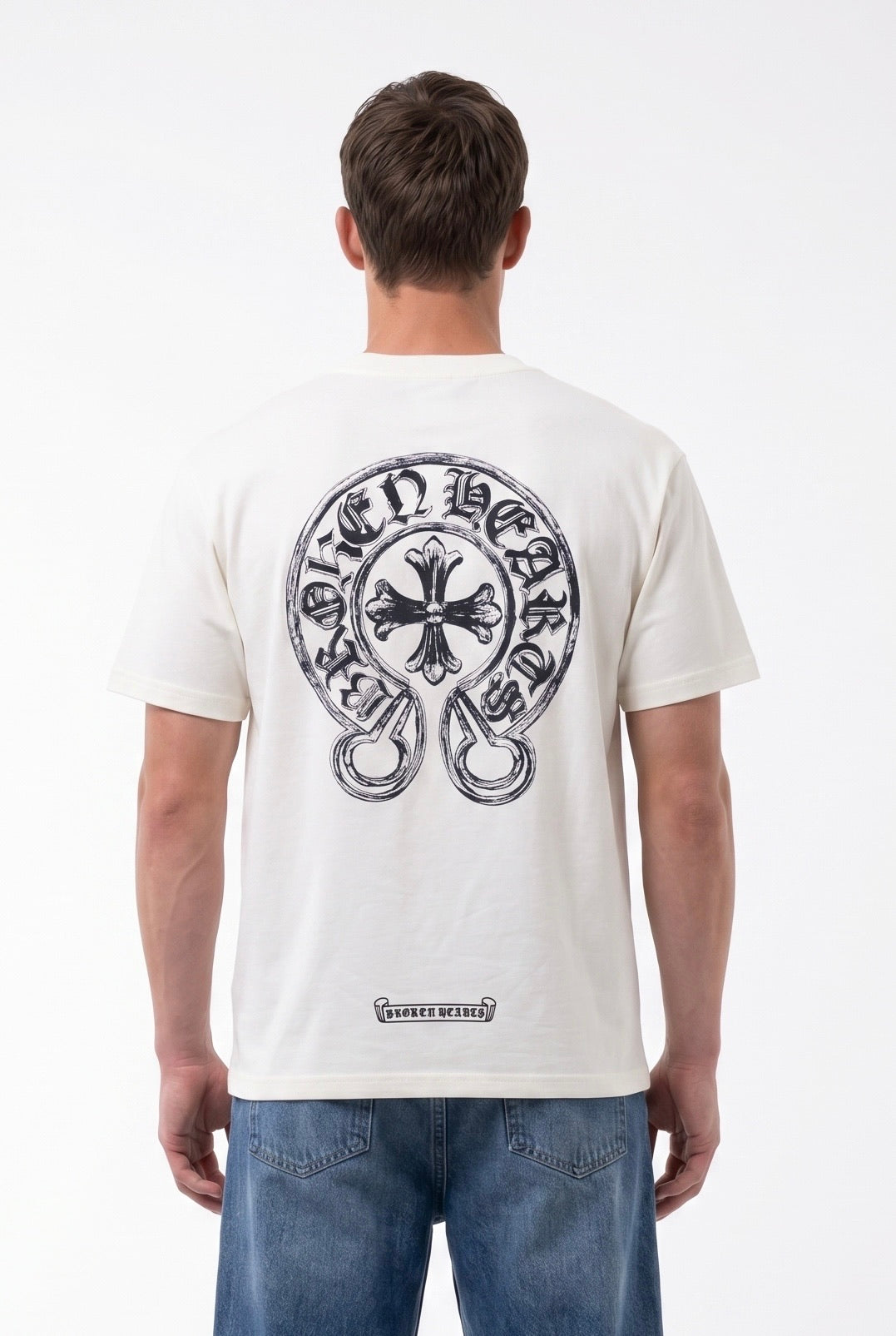 T-SHIRT BROKEN HEART BLANC