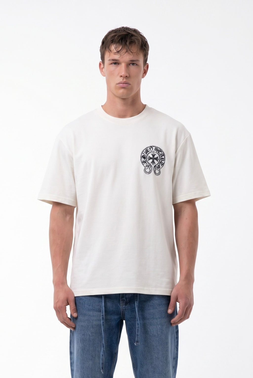 T-SHIRT BROKEN HEART BLANC