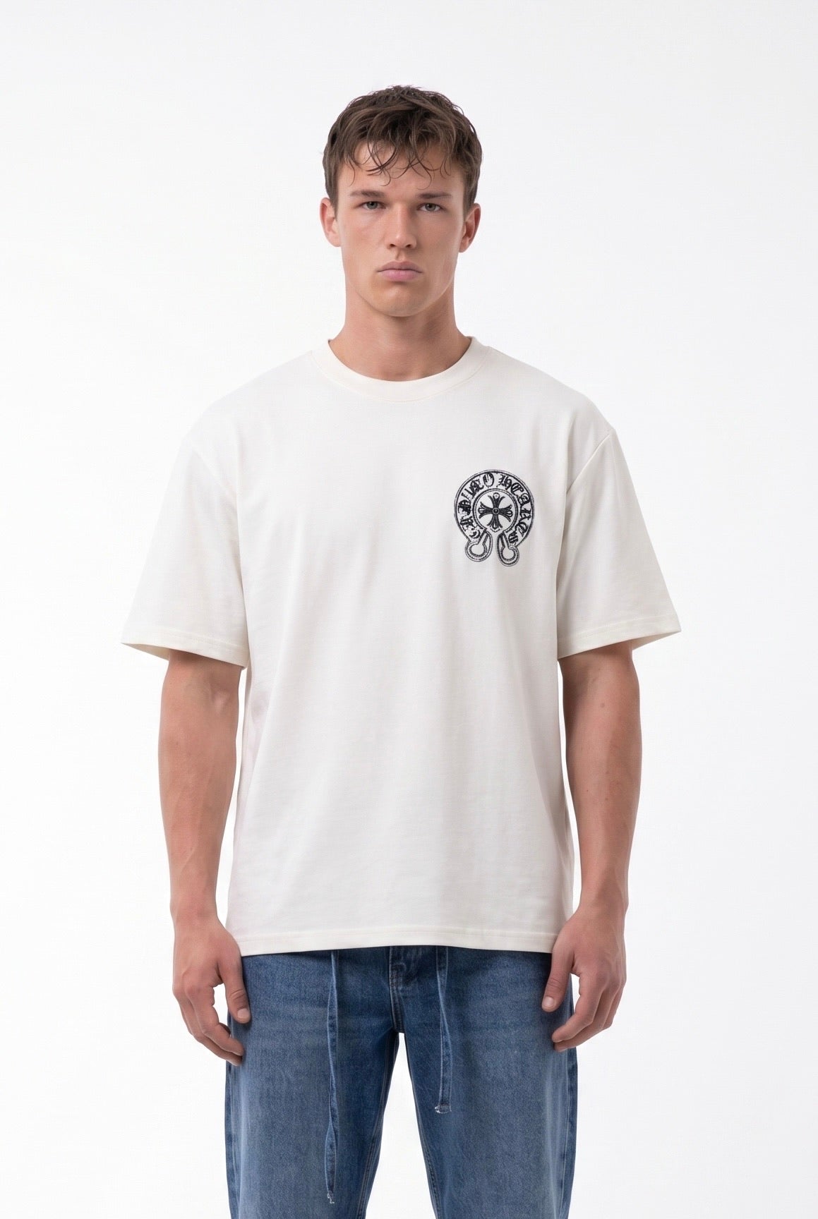 T-SHIRT BROKEN HEART BLANC