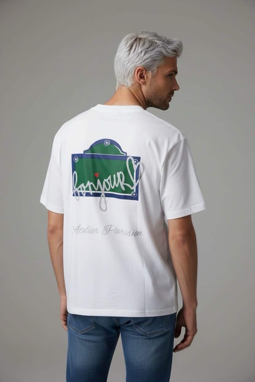 TSHIRT BONJOUR BLANC