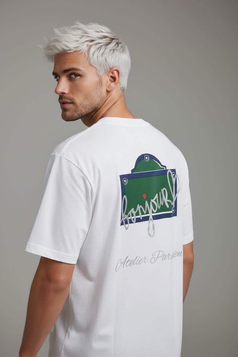 TSHIRT BONJOUR BLANC
