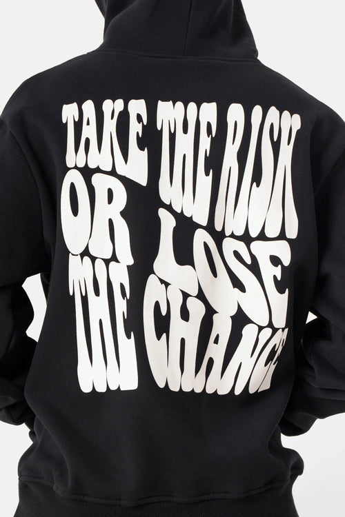HOODIE TAKE THE RISK BLACK