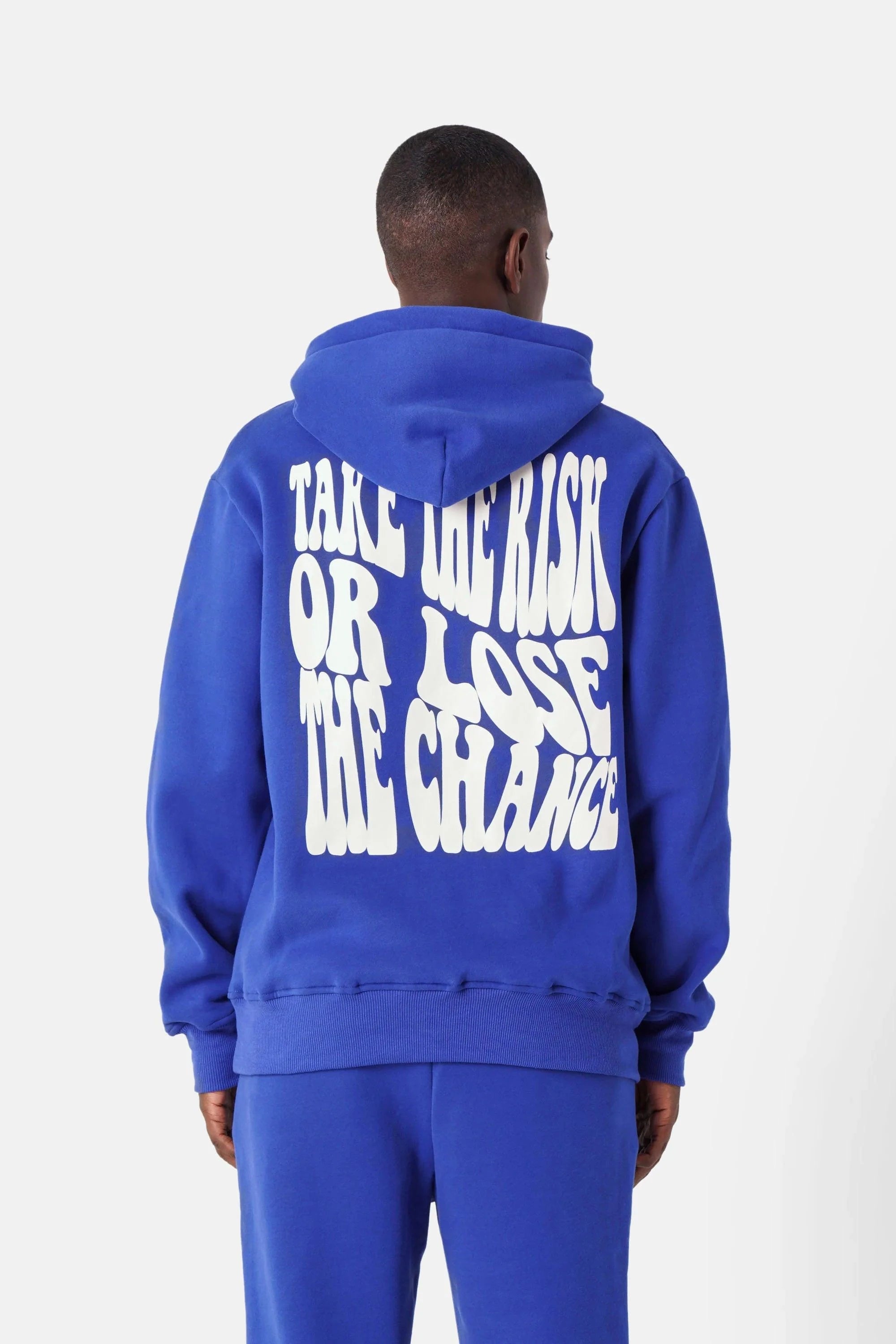 HOODIE TAKE THE RISK BLEU ROYAL