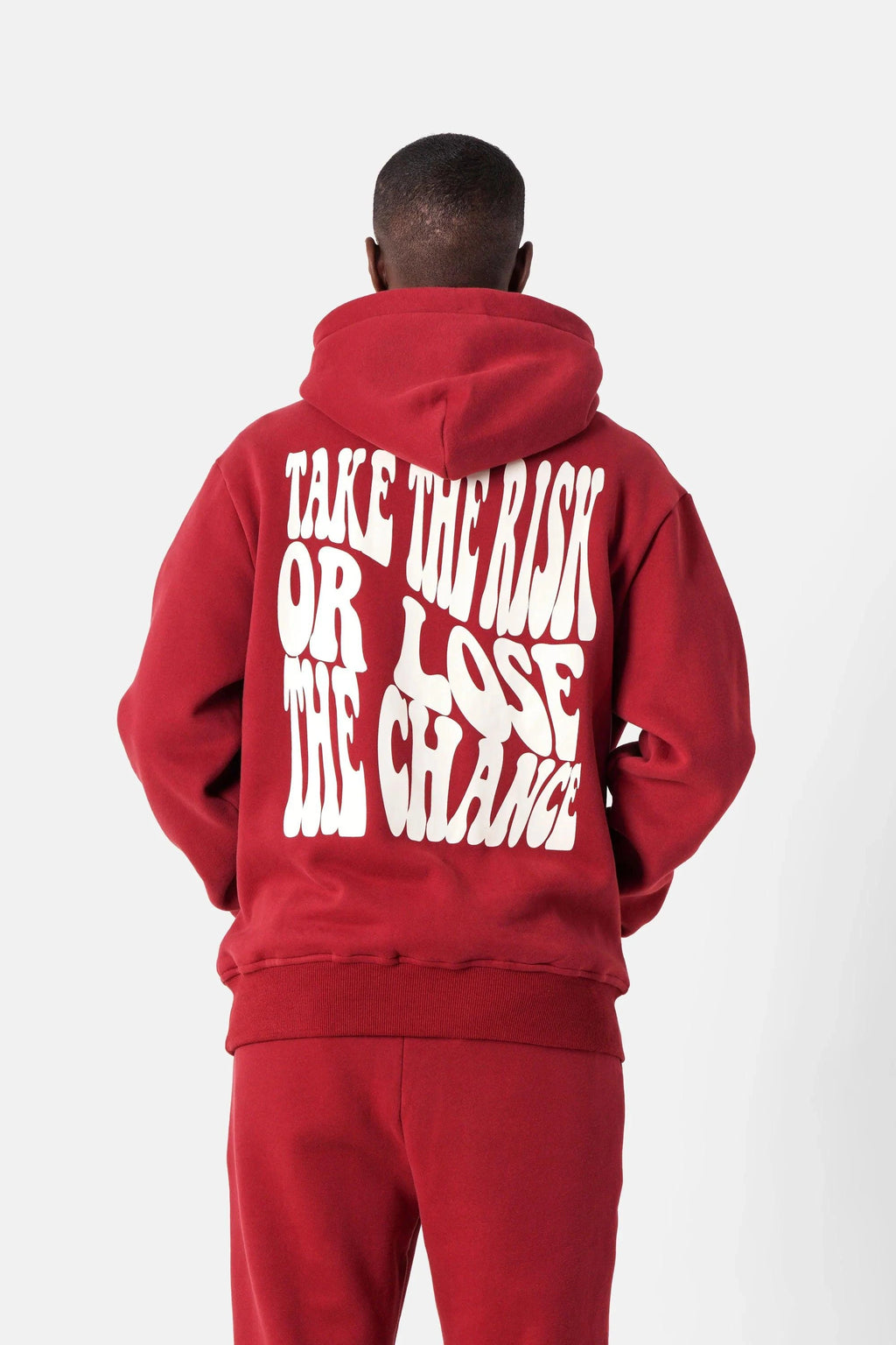 HOODIE TAKE THE RISK BURGUNDY