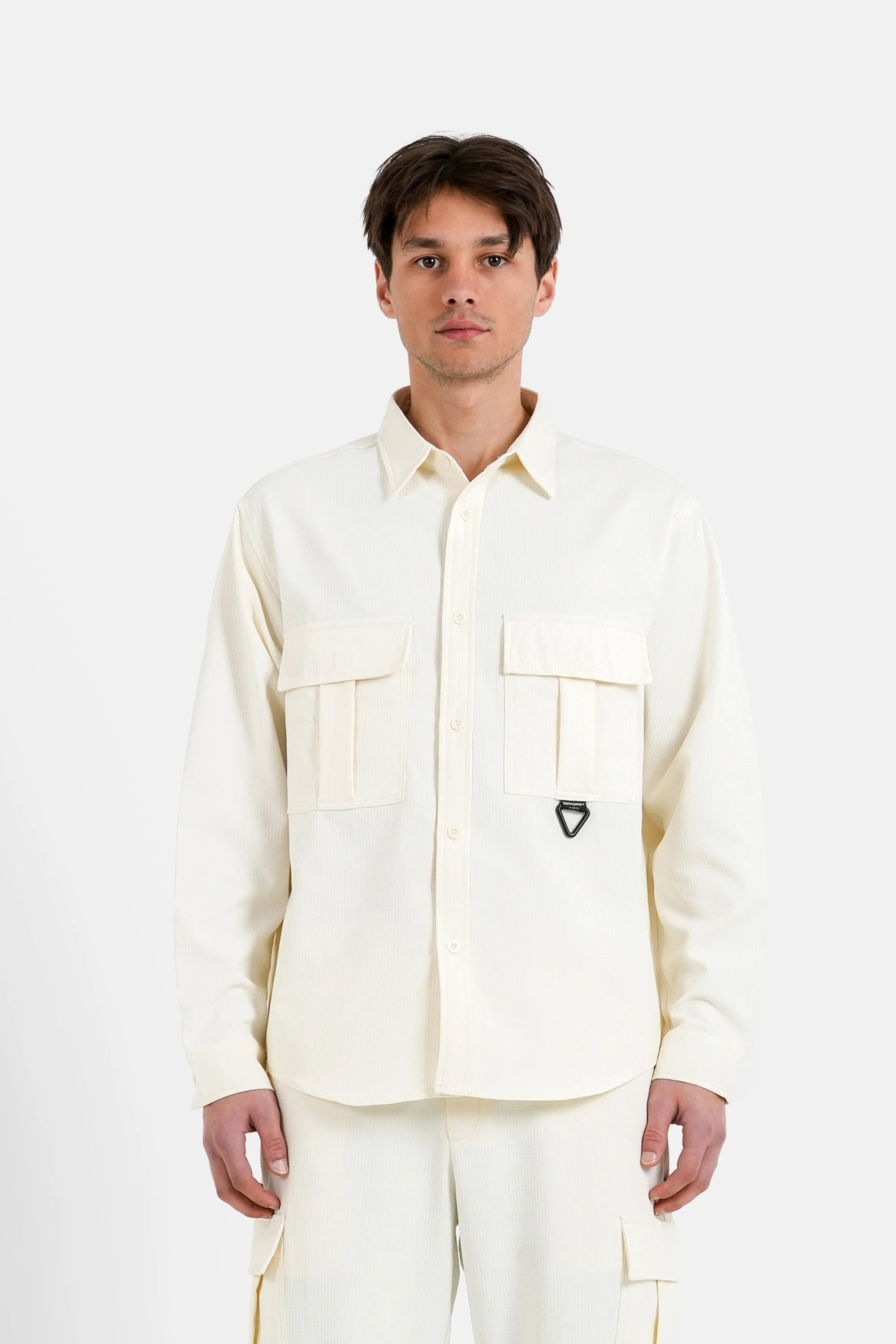 CHEMISE TEXTURED CREME