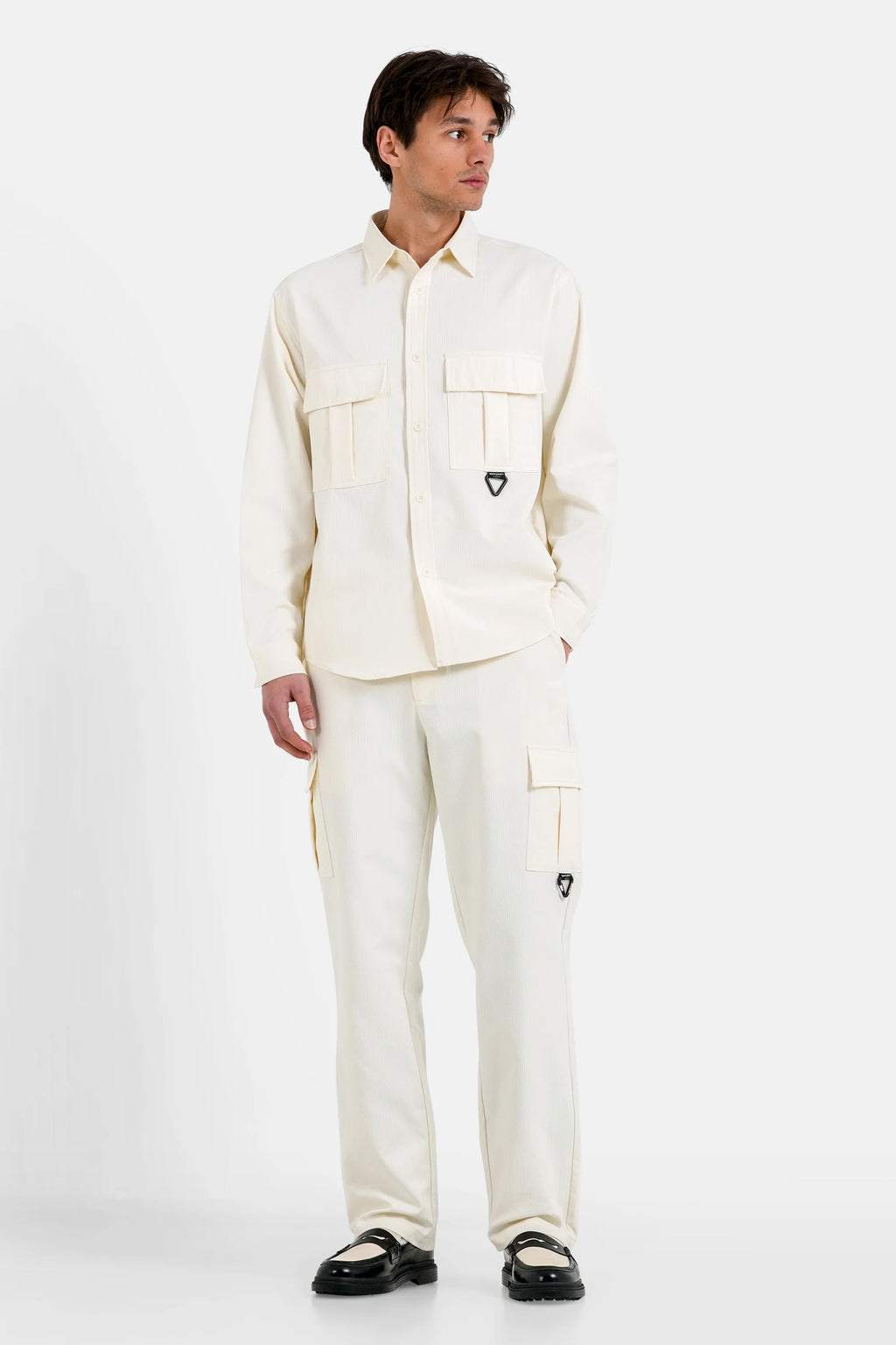 CHEMISE TEXTURED CREME