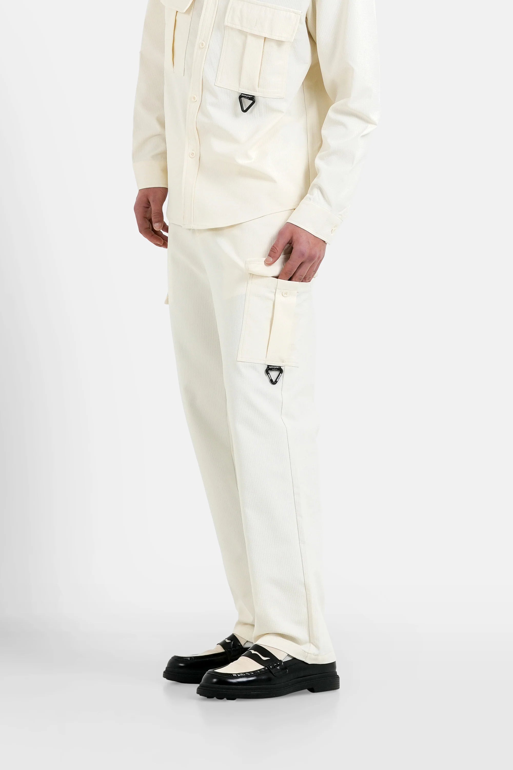 PANTALON TEXTURED CREME