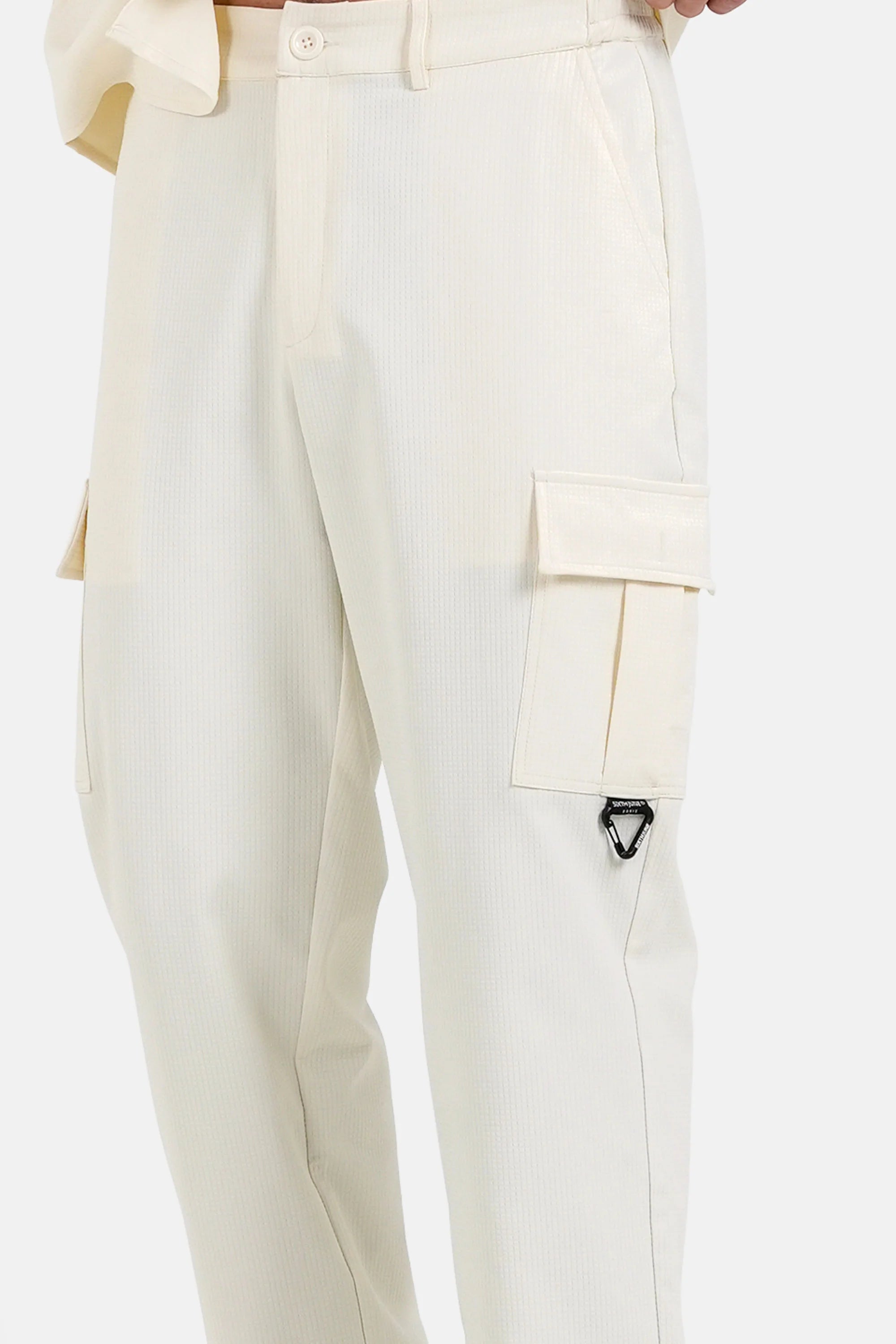 PANTALON TEXTURED CREME