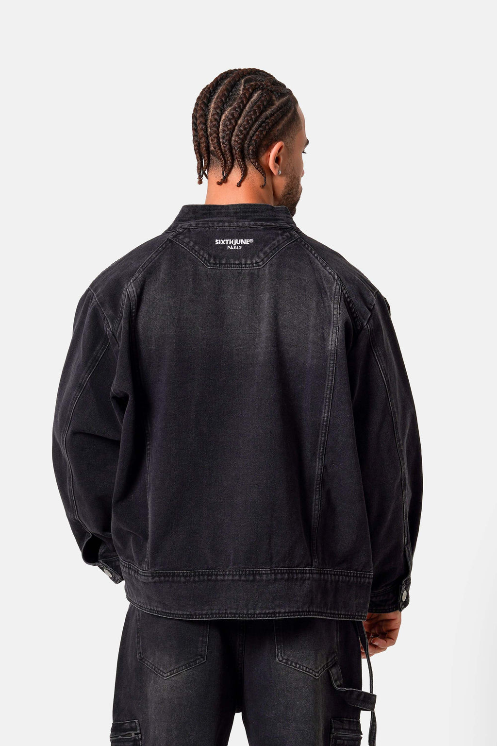 VESTE JEANS KIMONO BLACK