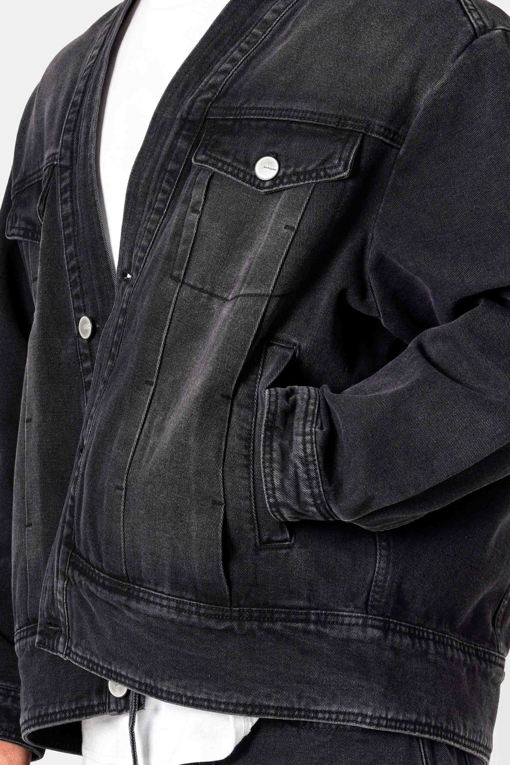 VESTE JEANS KIMONO BLACK