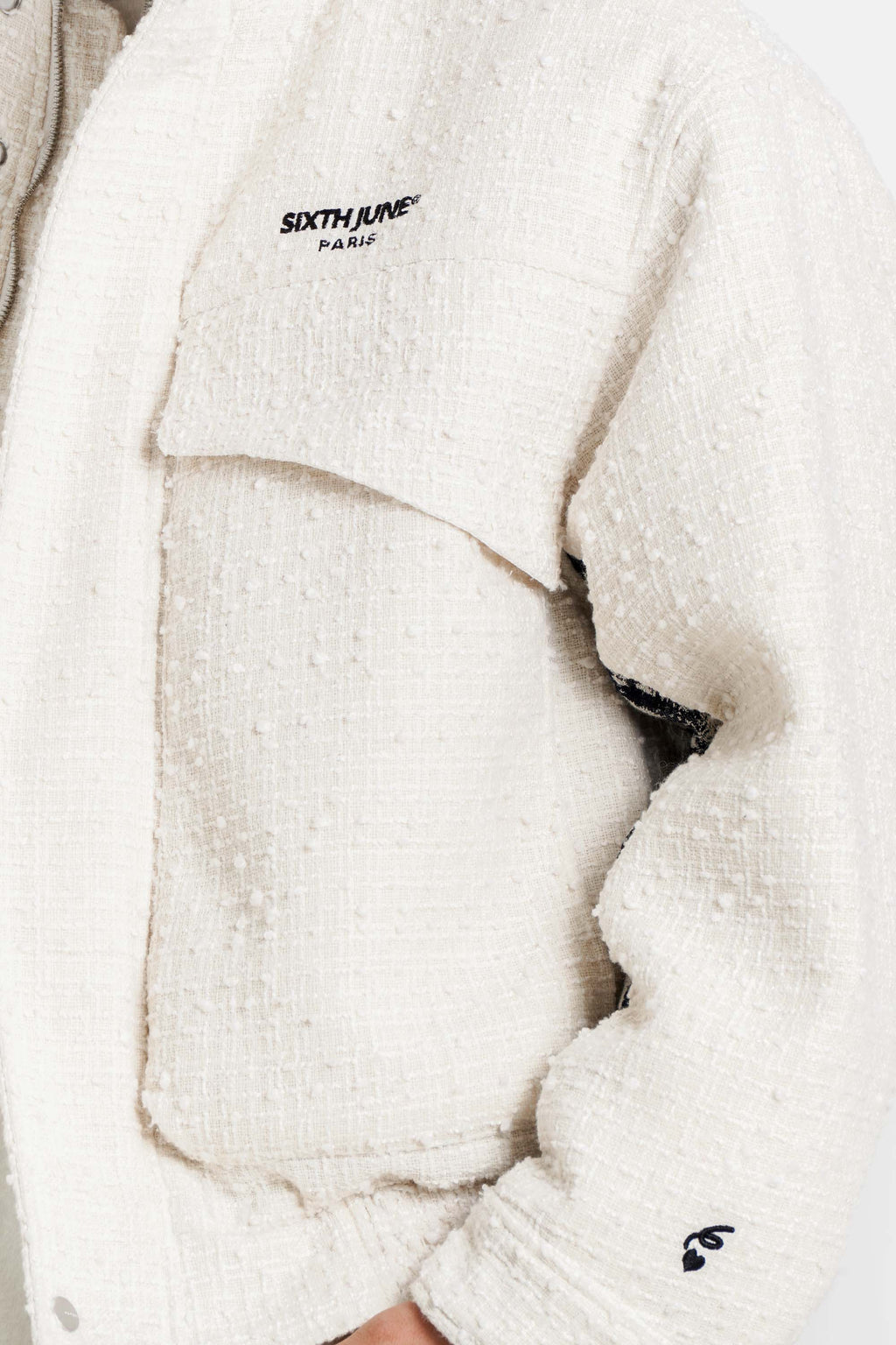 VESTE DOUBLE LS BLANC CASSÉ