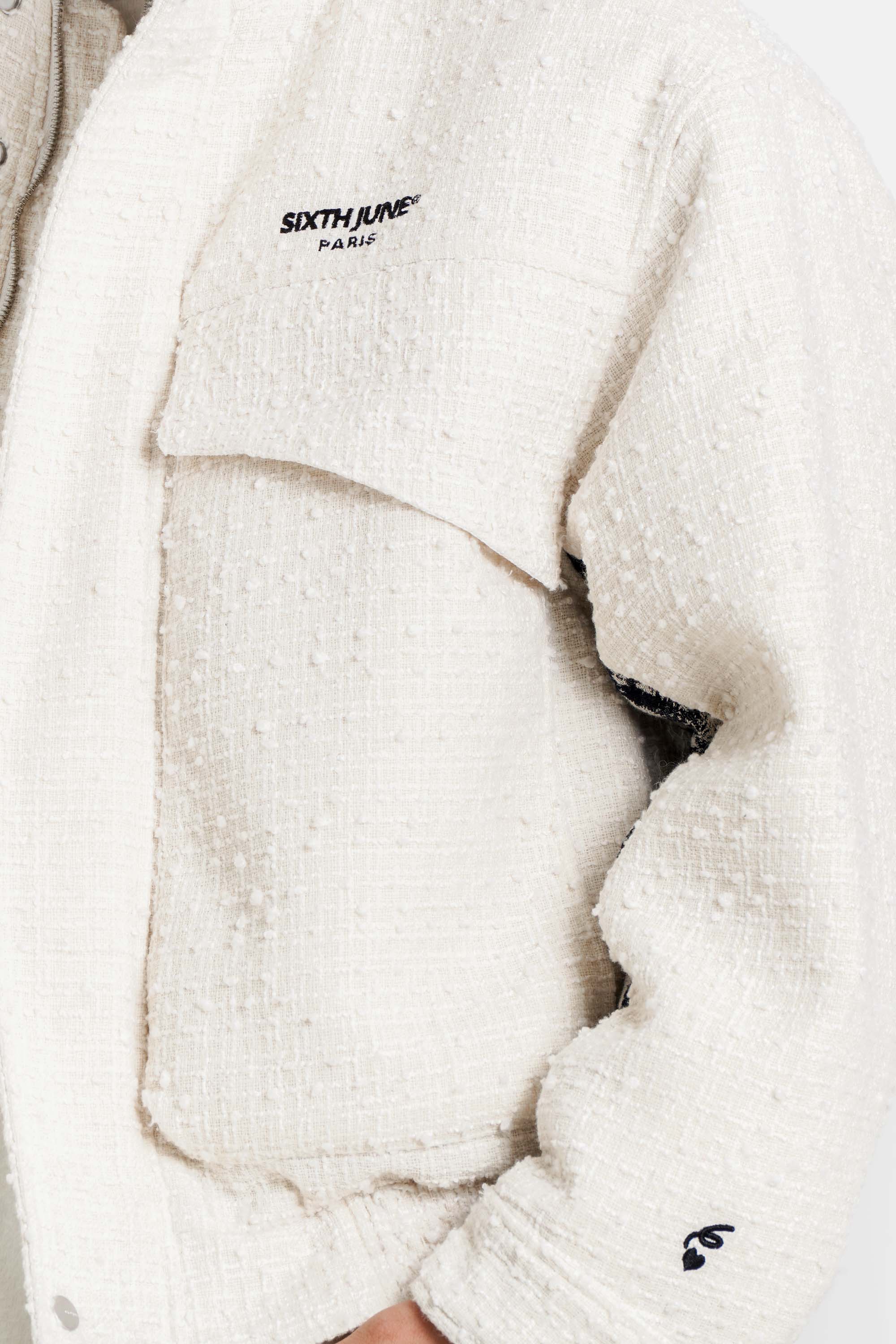 VESTE DOUBLE LS BLANC CASSÉ