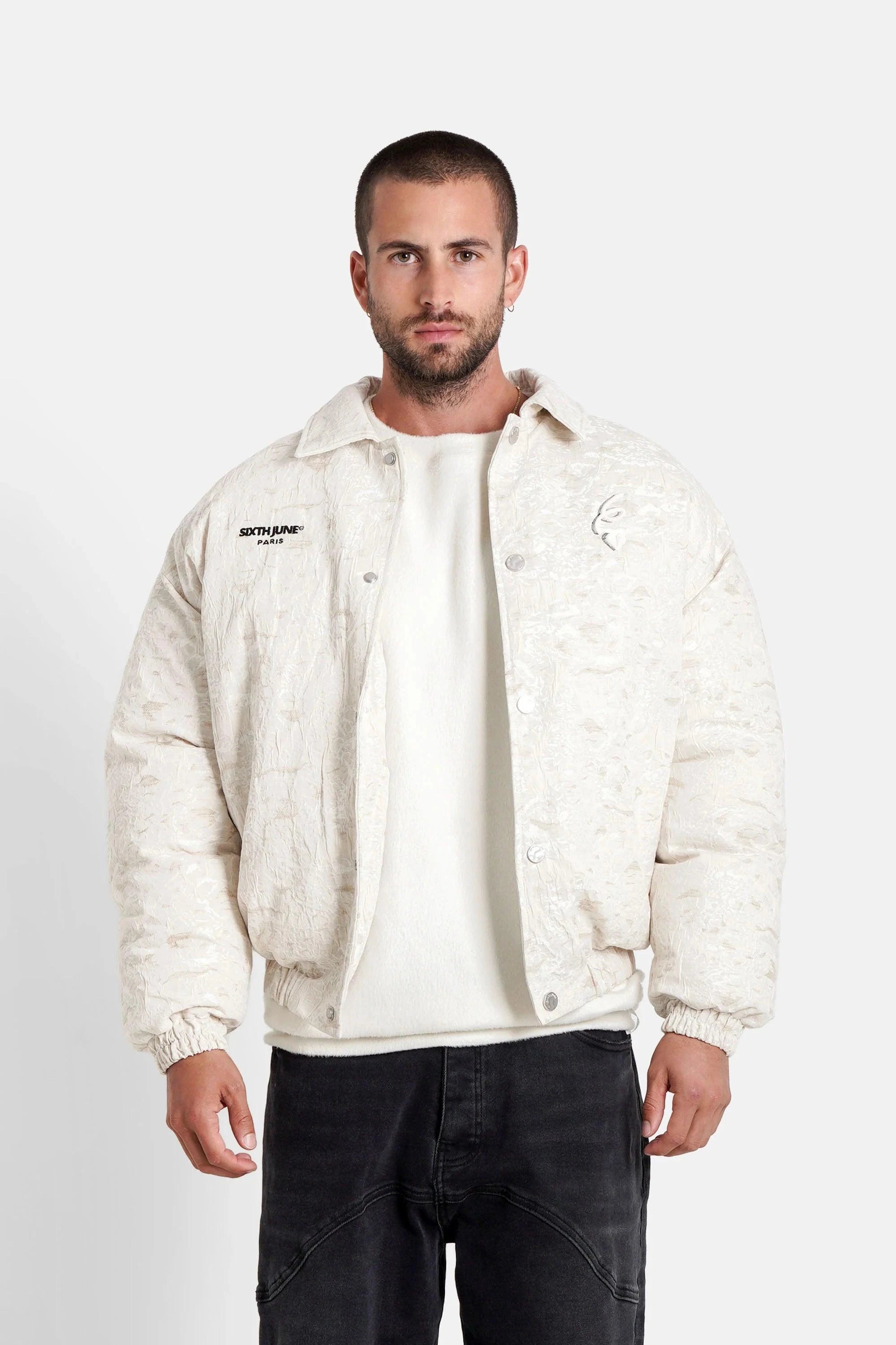 VESTE BOMBERS HEART BEIGE