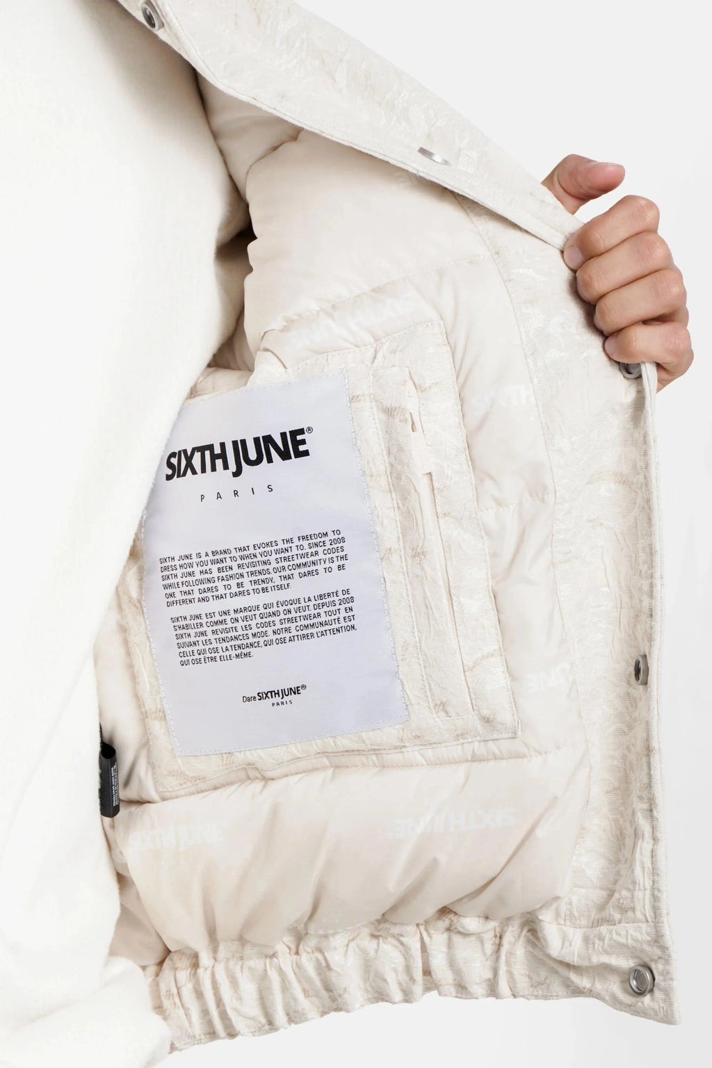 VESTE BOMBERS HEART BEIGE