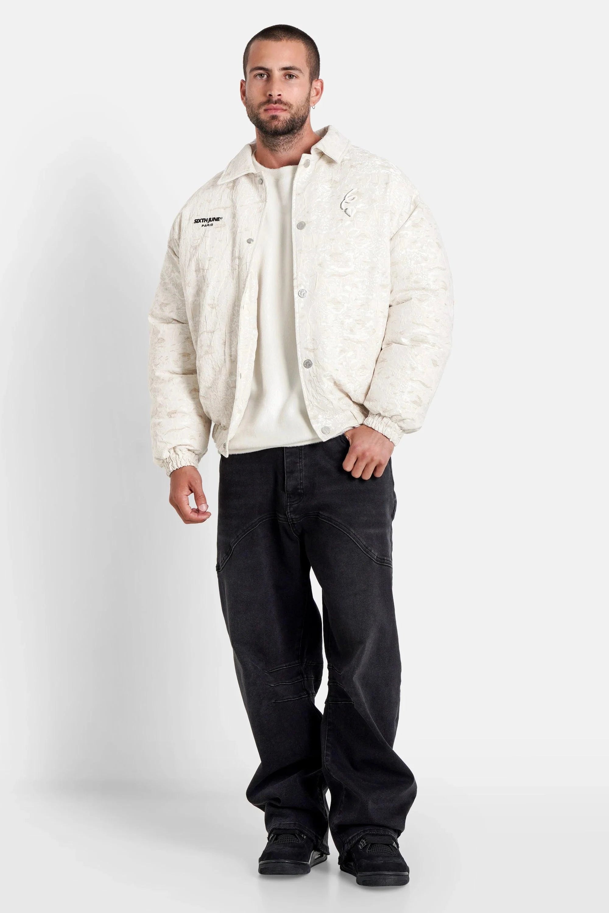 VESTE BOMBERS HEART BEIGE