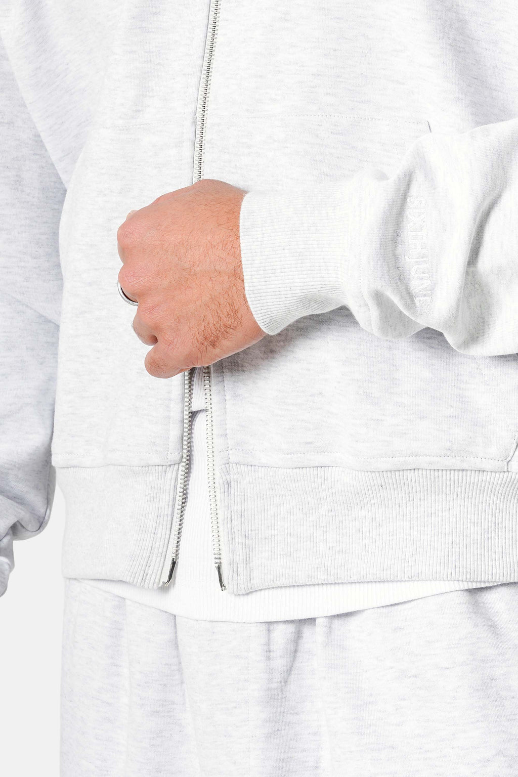 ZIP UP HEAVY COTON GRIS
