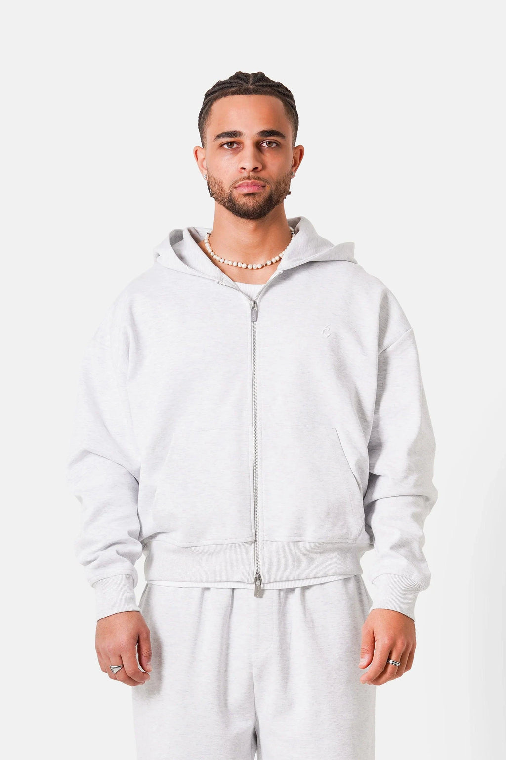 ZIP UP HEAVY COTON GRIS